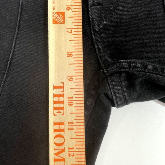 COTTON CITIZEN Black‎ Fly Raw Hem Center Seam Crop Flare Stretch Jeans Size 26 - Picture 11 of 16